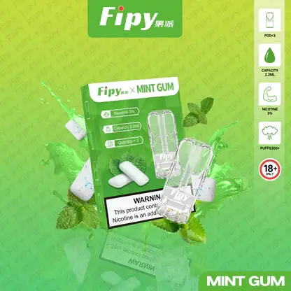 Fipy 果派 一代通用煙彈 2.2ml容量/透明美學/頂級陶瓷芯/3%尼古丁鹽/通用一代主機【買3贈主機】