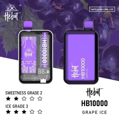 Hebat 喜貝 10000口 拋棄式電子煙 15ml容量/5%尼古丁鹽/LED螢幕顯示/Type-C快充