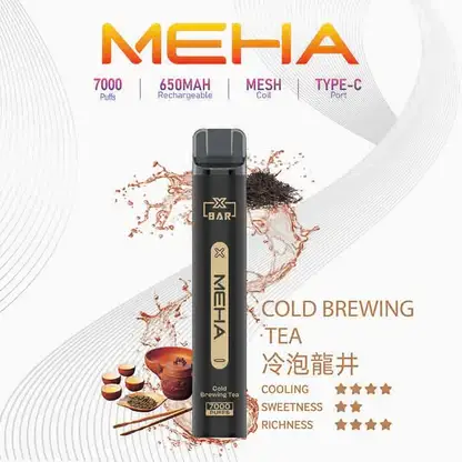 MEHA-XBAR-拋棄式-7000口小黑條-4.webp MEHA XBAR 魅嗨 小黑條 7000口 拋棄式電子煙 3%尼古丁鹽/極強冰感/Mesh芯爆發力/650mAh可充電續航